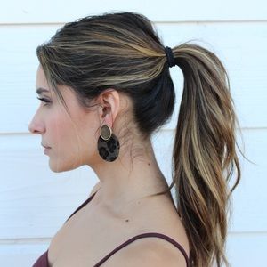 Grey Cheetah Leopard Print Earrings